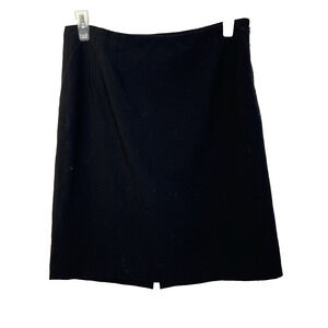Josephine Chaus Black Skirt Women's 12 Straight Lined Work Capsule Wardrobe
